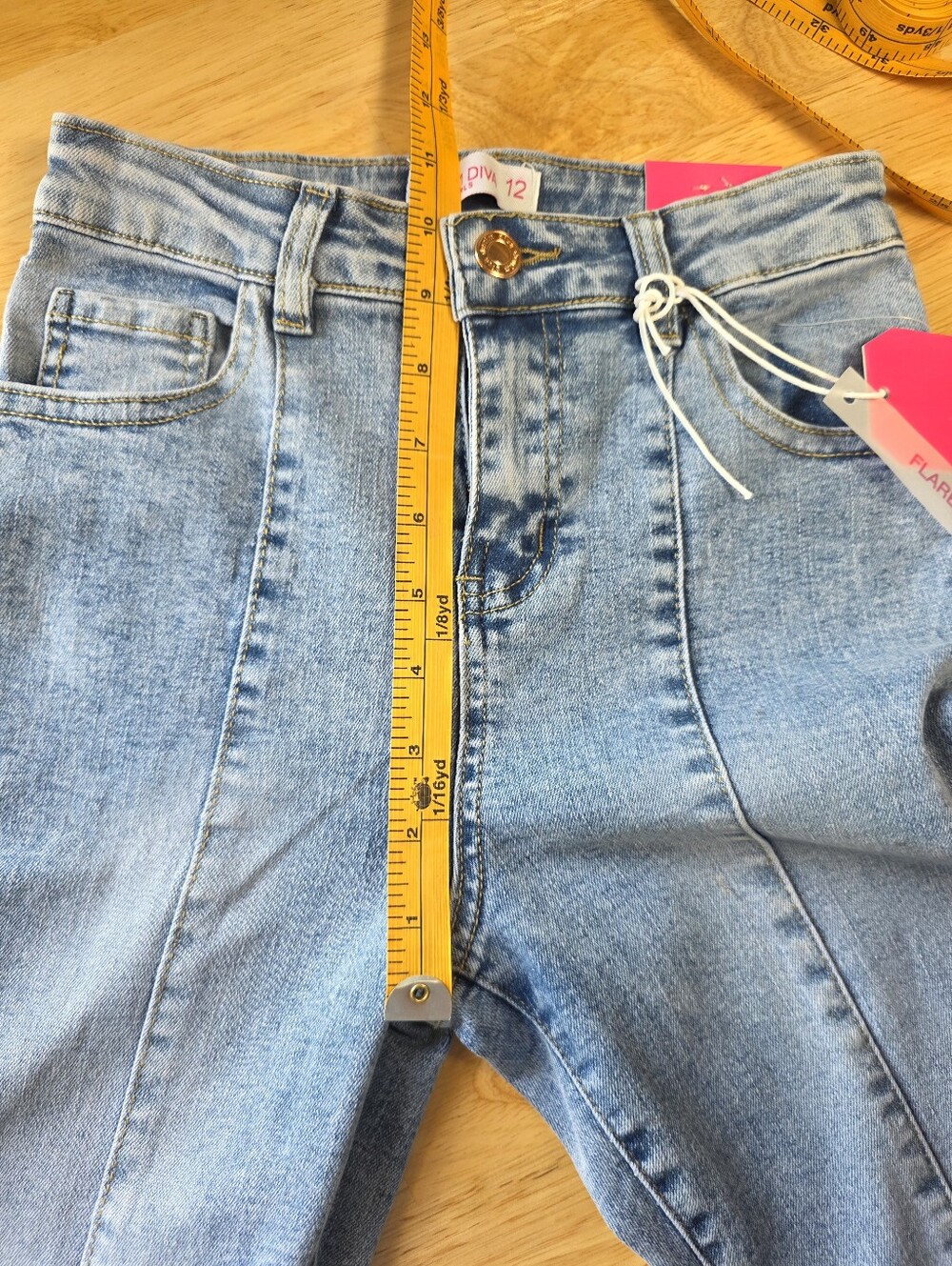 NWT Denim Diva Bow Detail Girls Jeans - Picture 5 of 6